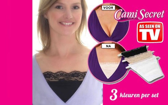 Group Actie - Wissel Snel En Gemakkelijk Tussen Sexy En Gedekt Met De Cami Secret Decolletéverberger Group Actie - Wissel Snel En Gemakkelijk Tussen Sexy En Gedekt Met De Cami Secret Decolletéverberger
