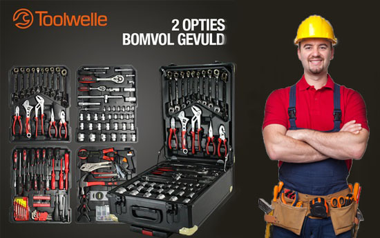 Group Actie - Zeer Complete, Professionele Gereedschapset. 186 Stuks In Stevige Trolley! Group Actie - Zeer Complete, Professionele Gereedschapset. 186 Stuks In Stevige Trolley!