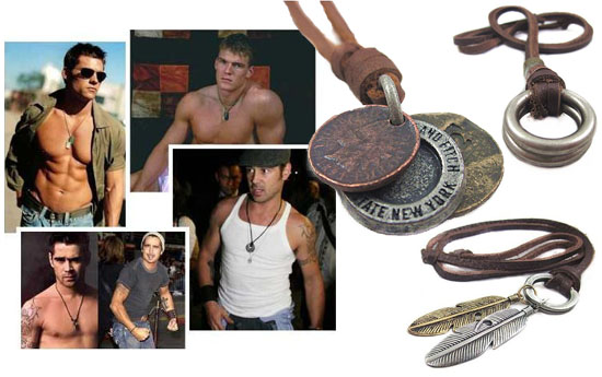 Group Actie - Zomertrend: Handgemaakte Stoere Echt Lederen Ketting Met Metalen Hanger Group Actie - Zomertrend: Handgemaakte Stoere Echt Lederen Ketting Met Metalen Hanger
