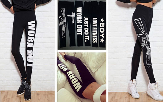 Group Actie - Zwarte Trendy Sportleggings