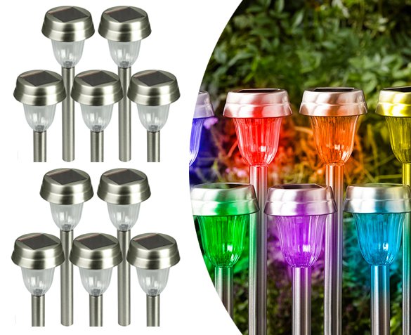 Groupdeal - 10-Pack Luxform Solar Tuinlampen Groupdeal - 10-Pack Luxform Solar Tuinlampen