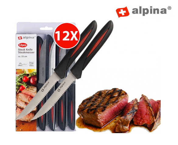 Groupdeal - 12-delige Alpina Steakmessenset Groupdeal - 12-delige Alpina Steakmessenset