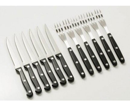 Groupdeal - 12-delige topkwaliteit RVS steakset! Groupdeal - 12-delige topkwaliteit RVS steakset!