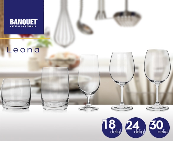 Groupdeal - 18-, 24-, of 30-delig Bohemia Leona Kristalset Groupdeal - 18-, 24-, of 30-delig Bohemia Leona Kristalset