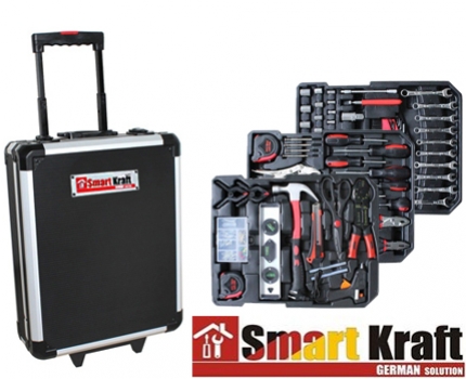 Groupdeal - 199-delige gereedschap trolley van Smart Kraft Groupdeal - 199-delige gereedschap trolley van Smart Kraft