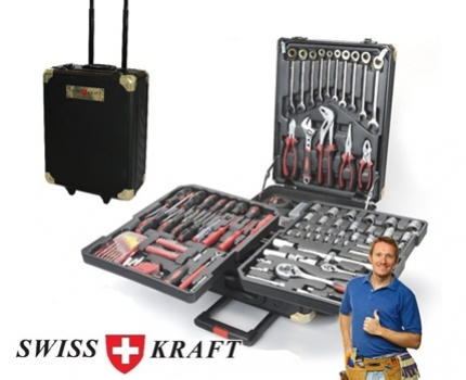Groupdeal - 226-delige Gereedschapstrolley van Swiss Kraft Groupdeal - 226-delige Gereedschapstrolley van Swiss Kraft