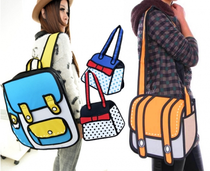 Groupdeal - 2D Comic Cartoon Bags! Groupdeal - 2D Comic Cartoon Bags!