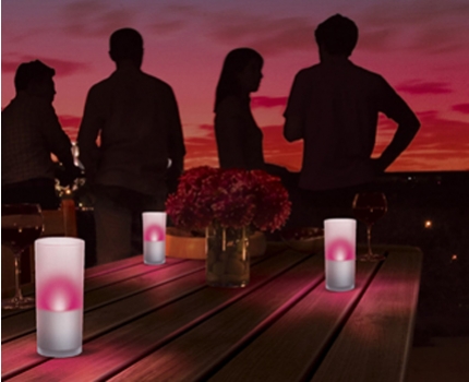 Groupdeal - 3 rode Candle lights van Philips! Groupdeal - 3 rode Candle lights van Philips!