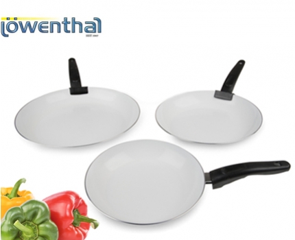 Groupdeal - 3-delige keramische pannenset van Löwenthal! Groupdeal - 3-delige keramische pannenset van Löwenthal!