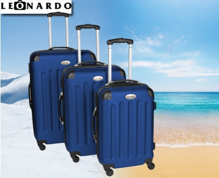 Groupdeal - 3-delige set trolley-koffers van Leonardo