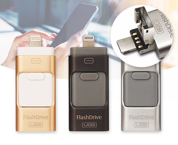 Groupdeal - 3-in-1 Flash Drive Groupdeal - 3-in-1 Flash Drive
