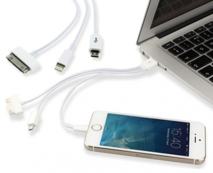 Groupdeal - 3-in-1 USB Oplader! voor Apple devices en Micro USB Groupdeal - 3-in-1 USB Oplader! voor Apple devices en Micro USB