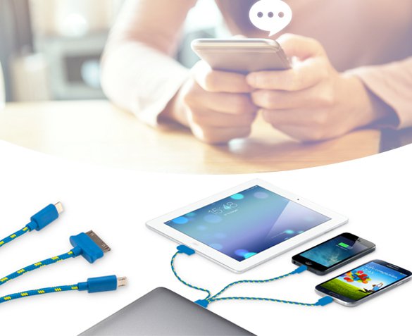 Groupdeal - 3-in-1 Usb-kabel Groupdeal - 3-in-1 Usb-kabel