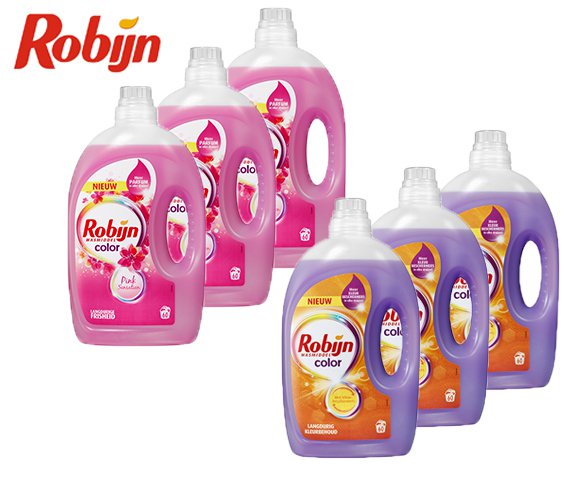 Groupdeal - 3-Pack Robijn Vloeibaar Wasmiddel Groupdeal - 3-Pack Robijn Vloeibaar Wasmiddel