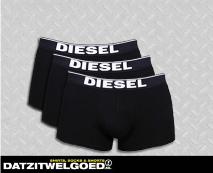 Groupdeal - 3-Pack zwarte Diesel boxershorts Groupdeal - 3-Pack zwarte Diesel boxershorts