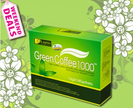 Groupdeal - 4 pakken Leptin Green Coffee 1000! Afslanken en detoxen! Groupdeal - 4 pakken Leptin Green Coffee 1000! Afslanken en detoxen!