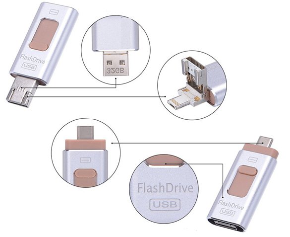 Groupdeal - 4-In-1 Flash Drive