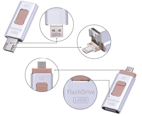 Groupdeal - 4-In-1 Flash Drive Groupdeal - 4-In-1 Flash Drive