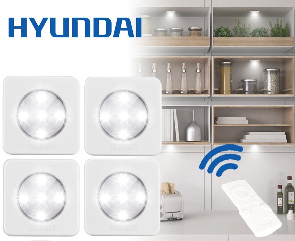 Groupdeal - 4-Pack Hyundai Led-spots Groupdeal - 4-Pack Hyundai Led-spots