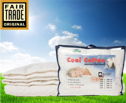 Groupdeal - 50% korting op Bio cool Fairtrade zomerdekbedden Groupdeal - 50% korting op Bio cool Fairtrade zomerdekbedden