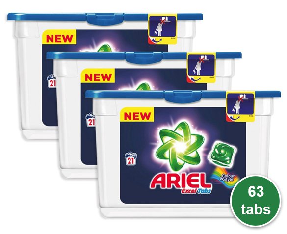 Groupdeal - 63-Pack Ariel Tabs Groupdeal - 63-Pack Ariel Tabs
