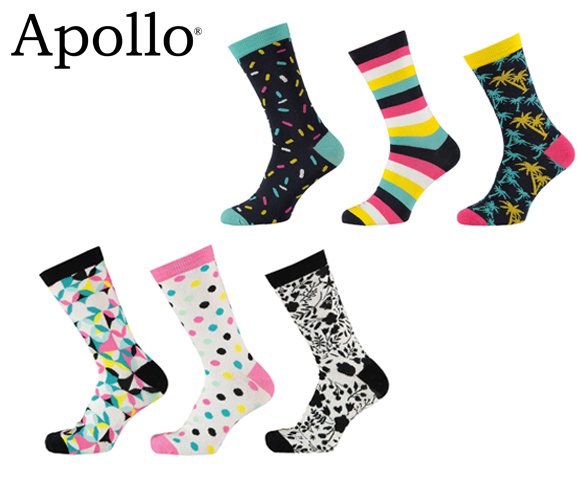 Groupdeal - 6-Pack Apollo For You Sokken Groupdeal - 6-Pack Apollo For You Sokken