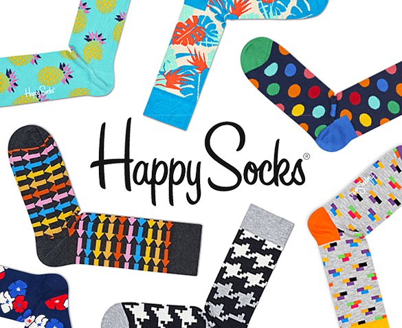 Groupdeal - 6-Pack Happy Socks Groupdeal - 6-Pack Happy Socks