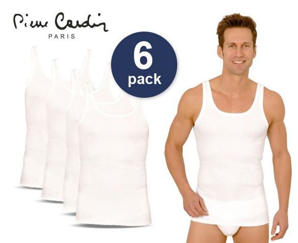 Groupdeal - 6-Pack Pierre Cardin Onderhemden