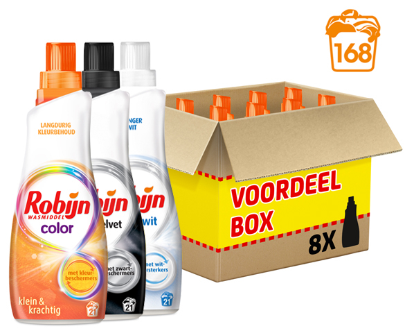 Groupdeal - ACHT Flessen Robijn Wasmiddel Groupdeal - ACHT Flessen Robijn Wasmiddel