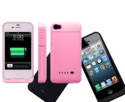 Groupdeal - Batterij-case iPhone 4(S) of iPhone 5 Groupdeal - Batterij-case iPhone 4(S) of iPhone 5