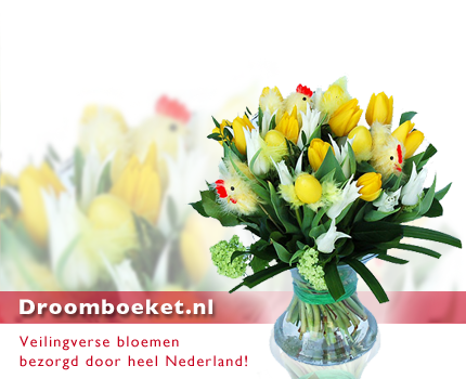 Groupdeal - Bijna Pasen! Fleur je huis op met een fraai Paasboeket van Droomboeket.nl, of neem mee als geschenk! Groupdeal - Bijna Pasen! Fleur je huis op met een fraai Paasboeket van Droomboeket.nl, of neem mee als geschenk!