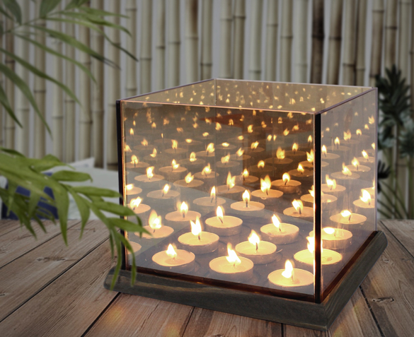 Groupdeal - Candle Lights Mirror Cube