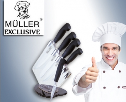 Groupdeal - Complete design-messenset van Muller Exclusive met 80% korting! Groupdeal - Complete design-messenset van Muller Exclusive met 80% korting!