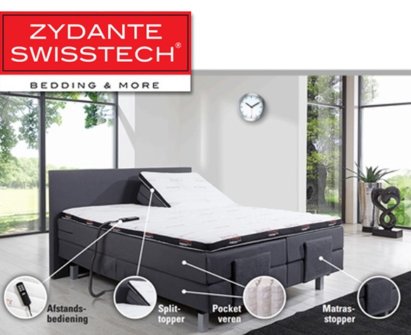 Groupdeal - Complete luxe Elektrische Boxspringcombinatie Groupdeal - Complete luxe Elektrische Boxspringcombinatie