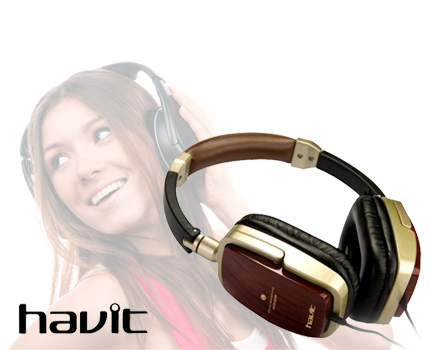 Groupdeal - De Havit Retro Style Headphone Brown en Gold Groupdeal - De Havit Retro Style Headphone Brown en Gold