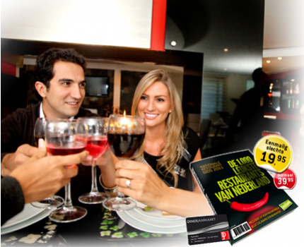 Groupdeal - Diner Jaarkaart én de Nationale Restaurantgids 2011! Korting bij meer dan 1.000 restaurants! O.a. Nomads, Envy, Parkheuvel, Wilhelminapark! Groupdeal - Diner Jaarkaart én de Nationale Restaurantgids 2011! Korting bij meer dan 1.000 restaurants! O.a. Nomads, Envy, Parkheuvel, Wilhelminapark!