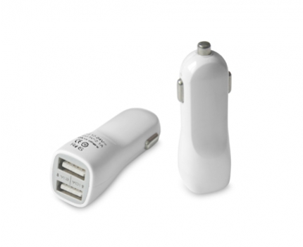 Groupdeal - Duo charger voor in de auto; Laad 2 verschillende apparaten tegelijk op in de auto! Groupdeal - Duo charger voor in de auto; Laad 2 verschillende apparaten tegelijk op in de auto!