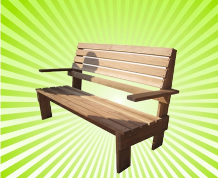 Groupdeal - Exclusieve Luxus tuinbank gebaseerd op Rietveld design Groupdeal - Exclusieve Luxus tuinbank gebaseerd op Rietveld design