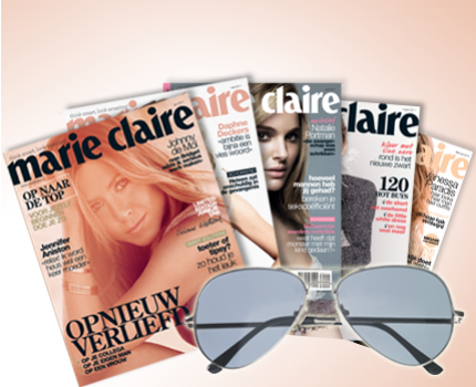 Groupdeal - FASHIONDEAL! Vijf nummers van Marie Claire én een trendy pilotenbril! Groupdeal - FASHIONDEAL! Vijf nummers van Marie Claire én een trendy pilotenbril!