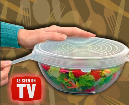 Groupdeal - Flexi fit lids: herbruikbare zelfvormende deksels Groupdeal - Flexi fit lids: herbruikbare zelfvormende deksels
