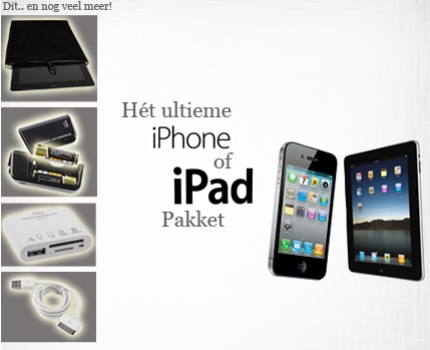Groupdeal - Gaaf iPhone of iPadpakket! Dé deal voor de Apple-fans! Groupdeal - Gaaf iPhone of iPadpakket! Dé deal voor de Apple-fans!