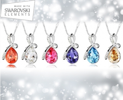 Groupdeal - Gratis ketting met chique Swarovski Elements Groupdeal - Gratis ketting met chique Swarovski Elements