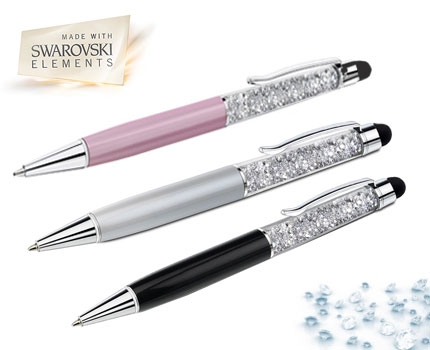 Groupdeal - Handige 2-in-1 Touch Stylus pen met Swarovski Elements! Groupdeal - Handige 2-in-1 Touch Stylus pen met Swarovski Elements!