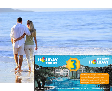 Groupdeal - Holiday Hotelcheque 3 overnachtigingen voor €9,95 voor 2 personen! Groupdeal - Holiday Hotelcheque 3 overnachtigingen voor €9,95 voor 2 personen!