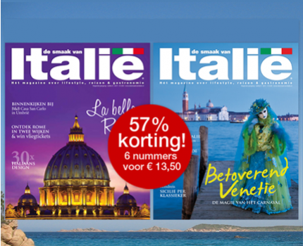 Groupdeal - Jaarabonnement op De Smaak van Italië Groupdeal - Jaarabonnement op De Smaak van Italië