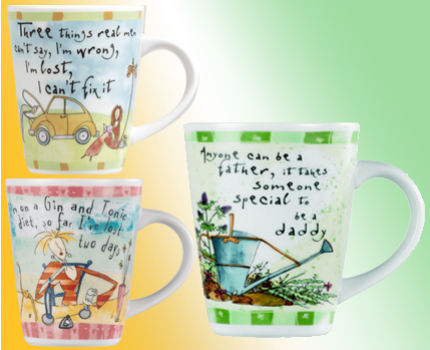 Groupdeal - Johnson Brothers set van 6 mokken van het Born To Shop servies van Wedgwood! Groupdeal - Johnson Brothers set van 6 mokken van het Born To Shop servies van Wedgwood!