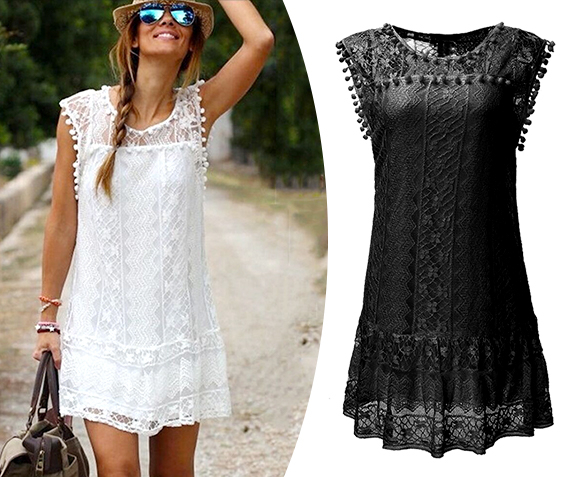 Groupdeal - Kanten Zomerjurk Groupdeal - Kanten Zomerjurk