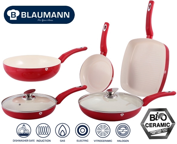 Groupdeal - Keramische Coolwell Line Pannenset van Blaumann Groupdeal - Keramische Coolwell Line Pannenset van Blaumann
