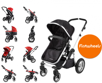 Groupdeal - Kinderwagen/buggy: de Firstwheels City Elite 2011 compleet met reiswieg, voetenzak en verzorgingstas!