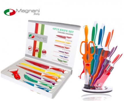 Groupdeal - Kleurrijke 7-delige of 9-delige messenset van Magnani Groupdeal - Kleurrijke 7-delige of 9-delige messenset van Magnani